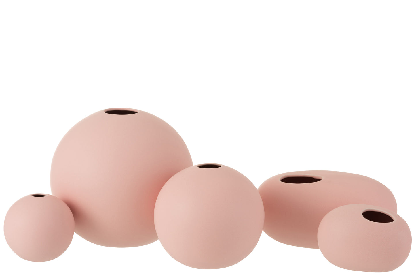 Vase Boule Ceramique Rose Pastel Large