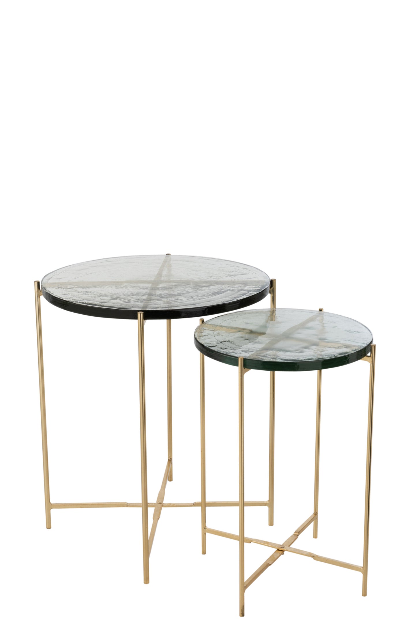 Set De 2 Table Gigogne Obi Verre/Metal