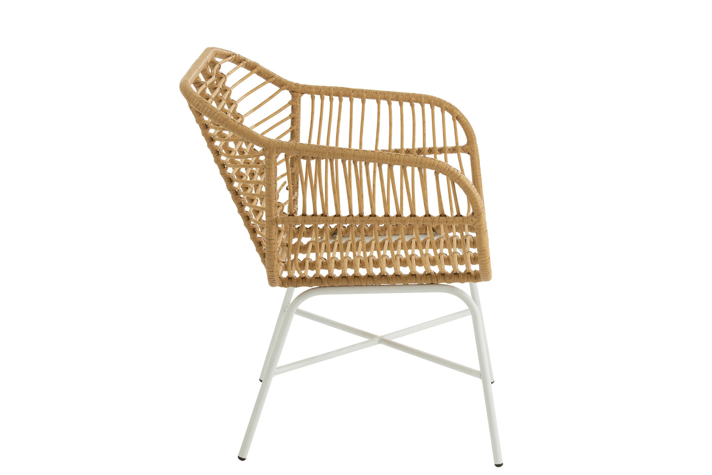 Chaise D'exterieur Rachelle Metal/Rattan Nature