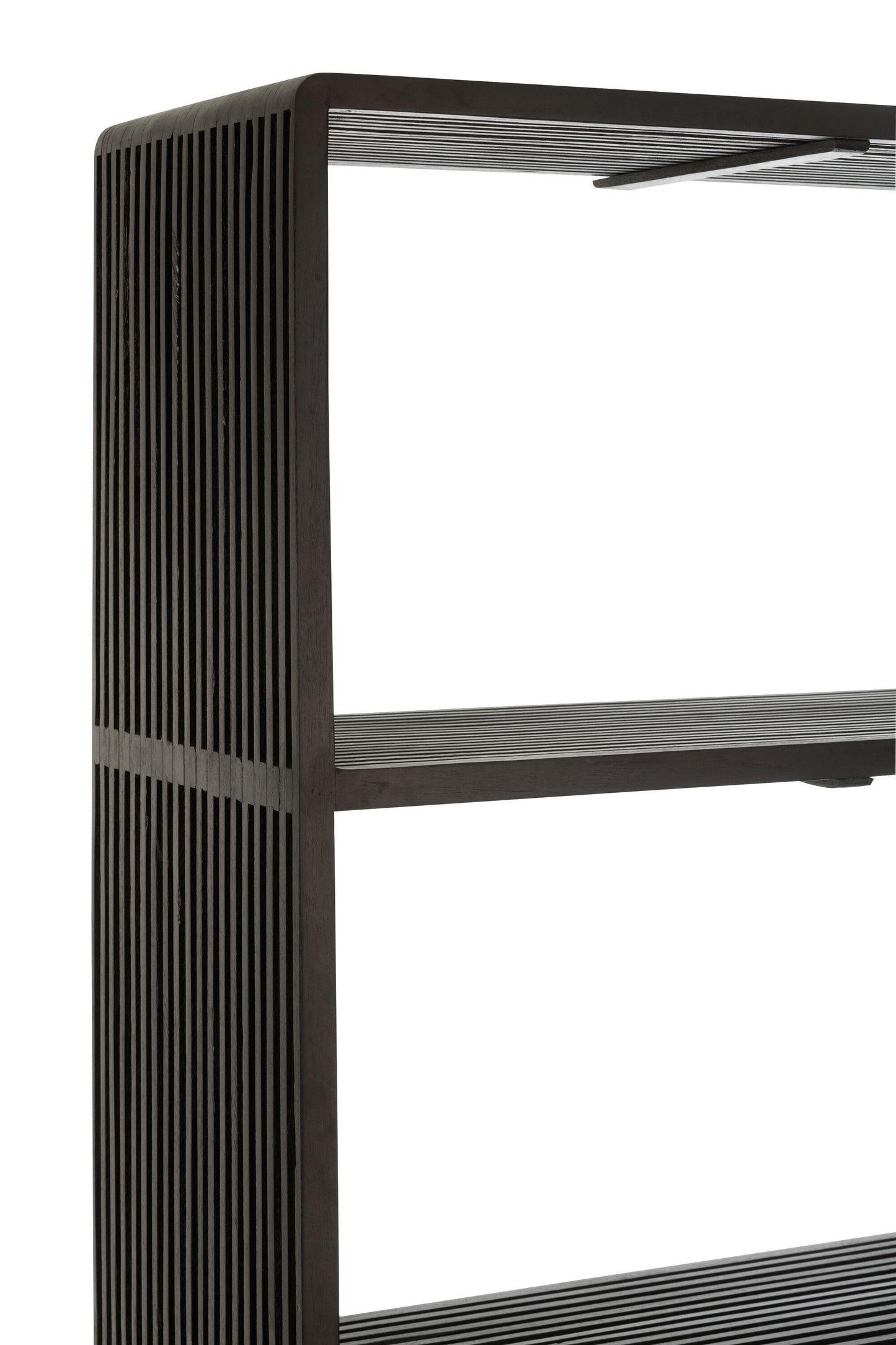 Bibliothèque 4 Etagères Teck Recycle Noir