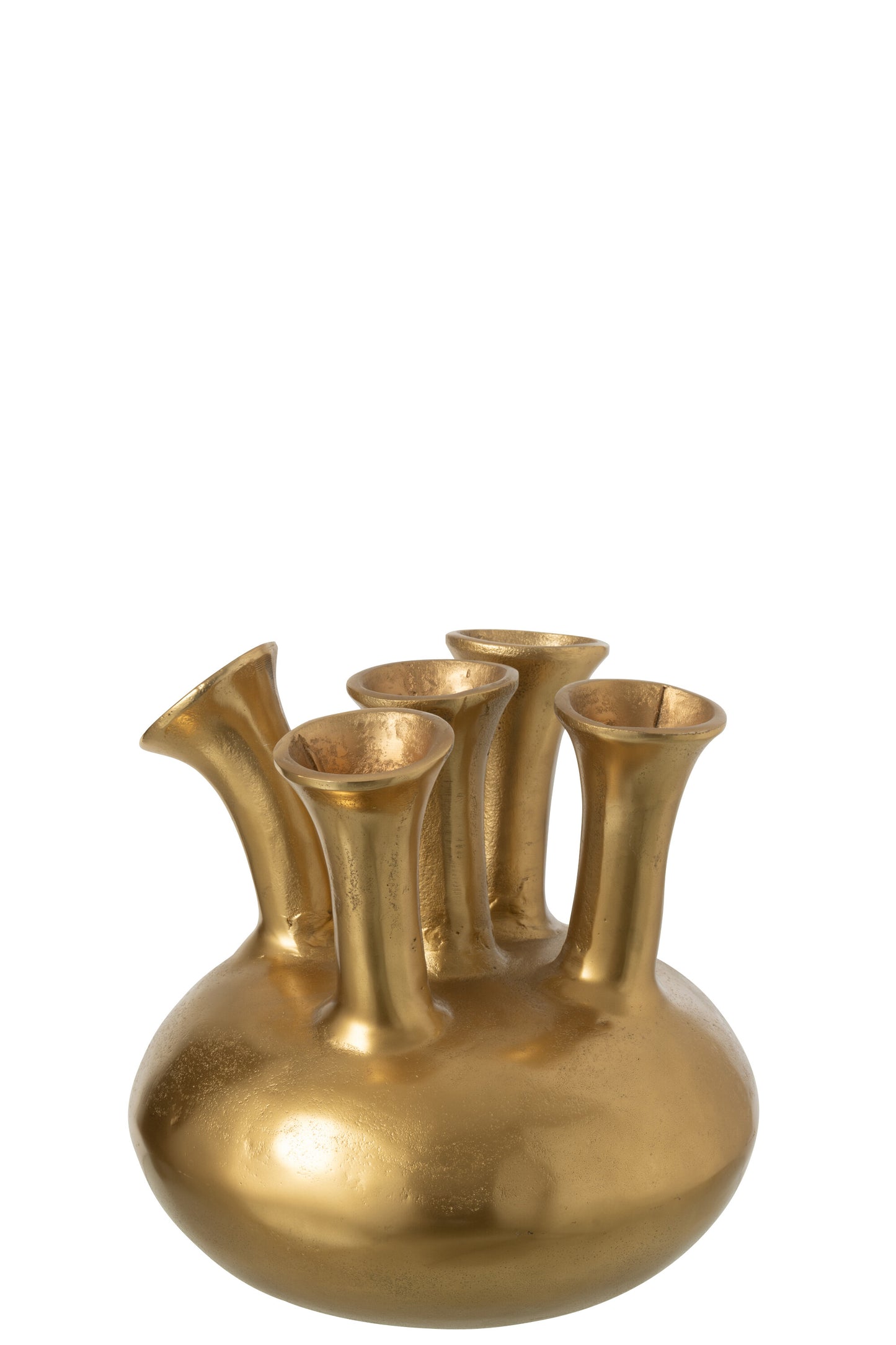 Vase Tulipe Aluminium Doré