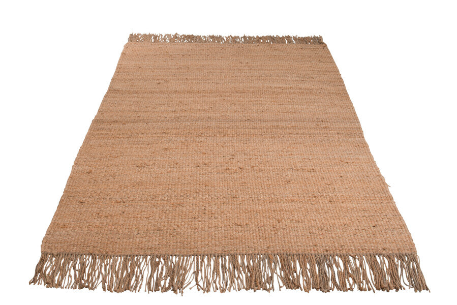 Tapis Effiloche Jute Naturel