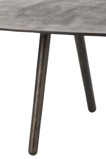 Table De Salon Goutte Aluminium/Fer Noir Large
