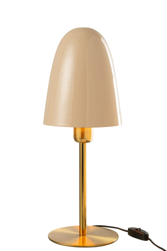 Lampe De Table Métal Beige/Or