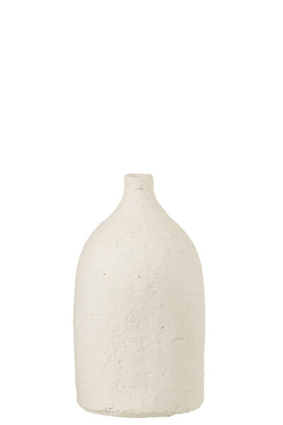 Vase Enya Bouteille Ceramique Blanc Medium