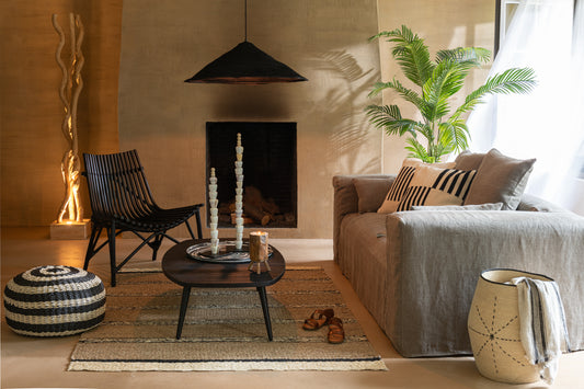 Table Basse Rectangulaire Teck Recycle Noir