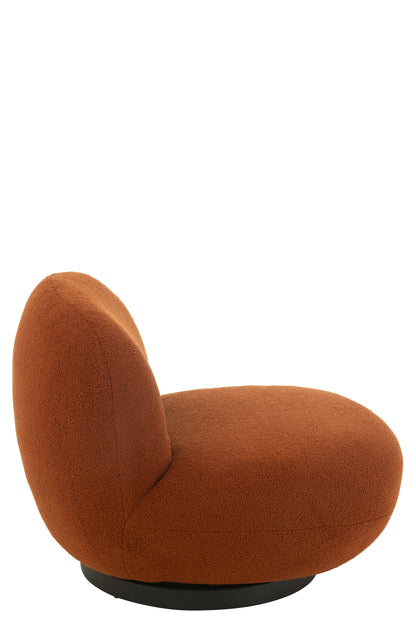 Chaise Lounge Neige Bois De Peuplier/Mousse Orange/Noir