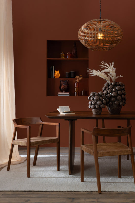 Table À Manger Bois D'acacia Marron